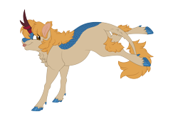 Size: 4800x3200 | Tagged: safe, artist:gigason, imported from derpibooru, oc, oc only, oc:barley, kirin, male, simple background, solo, tongue out, transparent background