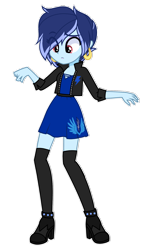 Size: 1128x1978 | Tagged: safe, artist:skyfallfrost, imported from derpibooru, oc, oc only, oc:sky chaser (skyfallfrost), equestria girls, boots, clothes, dress, jacket, shoes, simple background, solo, transparent background, zettai ryouiki