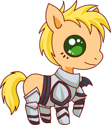 Size: 4500x5058 | Tagged: safe, artist:artix entertainment, artist:jemini, imported from derpibooru, oc, oc only, oc:rollypony, earth pony, pony, .svg available, absurd resolution, adventure quest, armor, bat wings, flash game, ponified, pony vs pony, raised hoof, rolith, solo, svg, vector, wings