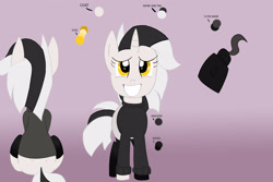 Size: 3600x2400 | Tagged: safe, artist:bestponies, imported from derpibooru, oc, oc only, oc:diamond horseshoe, unicorn, clothes, cutie mark, female, front view, high res, mare, rear view, reference sheet, simple background, smiling, socks, sweater