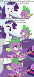 Size: 1920x4320 | Tagged: safe, edit, edited screencap, imported from derpibooru, screencap, rarity, spike, twilight sparkle, unicorn, best gift ever, caption, comic, female, image macro, male, mare, offscreen character, screencap comic, shipping, singing, song reference, sparity, straight, text