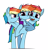 Size: 4600x4800 | Tagged: safe, artist:dacaoo, imported from derpibooru, rainbow dash, cerberus, pegasus, pony, cellphone, multiple heads, phone, selfie, simple background, smartphone, solo, three heads, three-headed pony, transparent background, varying degrees of want, wing hands, wings