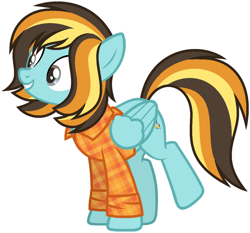 Size: 1024x955 | Tagged: safe, artist:pegasski, imported from derpibooru, oc, oc only, oc:star sketcher, pegasus, pony, clothes, female, mare, shirt, simple background, solo, transparent background