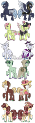 Size: 2244x7794 | Tagged: safe, artist:kryptidkitty, artist:mourningfog, imported from derpibooru, chancellor puddinghead, clover the clever, commander hurricane, princess platinum, private pansy, smart cookie, earth pony, pegasus, pony, unicorn, kryptverse, story included