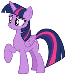 Size: 6710x7540 | Tagged: safe, artist:andoanimalia, imported from derpibooru, twilight sparkle, alicorn, pony, marks for effort, female, folded wings, raised hoof, simple background, solo, transparent background, twilight sparkle (alicorn), vector, wings