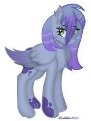 Size: 720x960 | Tagged: safe, artist:madlilon2051, imported from derpibooru, oc, oc only, oc:jenny feathers, griffon, hybrid, pegasus, cheek fluff, chest fluff, ear fluff, eyelashes, feather, female, fluffy, mare, original art, paws, request, requested art, simple background, solo, transparent background, unamused, wings