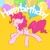 Size: 768x768 | Tagged: safe, artist:rari85beauty2, imported from derpibooru, pinkie pie, earth pony, pony, balloon, cute, diapinkes, female, floating, happy, happy birthday, one eye closed, party balloon, simple background, solo, then watch her balloons lift her up to the sky, wink
