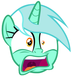 Size: 7300x7800 | Tagged: safe, alternate version, artist:tardifice, imported from derpibooru, lyra heartstrings, pony, unicorn, absurd resolution, faic, head only, open mouth, simple background, solo, transparent background, uvula, vector, wide eyes
