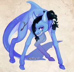 Size: 879x853 | Tagged: safe, alternate version, artist:sitaart, imported from derpibooru, oc, oc only, original species, shark, shark pony, ponyfinder, commission, dungeons and dragons, pathfinder, pen and paper rpg, rpg, solo