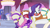 Size: 1280x720 | Tagged: safe, edit, edited screencap, editor:rarity vrymer collective, imported from derpibooru, screencap, princess luna, rarity, sweetie belle, alicorn, pony, unicorn, for whom the sweetie belle toils, carousel boutique, female, filly, foal, glasses, glasses rarity, mare, measuring tape, rarity's glasses