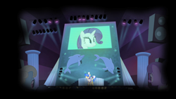 Size: 1280x720 | Tagged: safe, editor:rarity vrymer collective, imported from derpibooru, screencap, rarity, sapphire shores, for whom the sweetie belle toils, season 4, female