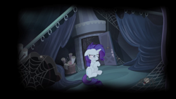 Size: 1280x720 | Tagged: safe, editor:rarity vrymer collective, imported from derpibooru, screencap, rarity, pony, unicorn, for whom the sweetie belle toils, season 4, carousel boutique, female, mare, solo