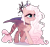 Size: 1600x1500 | Tagged: safe, artist:gihhbloonde, imported from derpibooru, oc, oc only, hybrid, pony, female, interspecies offspring, offspring, parent:discord, parent:fluttershy, parents:discoshy, simple background, solo, transparent background