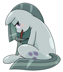 Size: 640x740 | Tagged: safe, artist:batipin, artist:battisipink, imported from derpibooru, marble pie, earth pony, pony, mouth hold, pickaxe, simple background, solo, transparent background