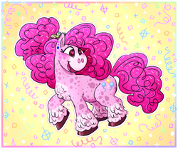 Size: 1171x977 | Tagged: safe, artist:jyoeyj, imported from derpibooru, pinkie pie, earth pony, alternate design, alternate hairstyle, unshorn fetlocks