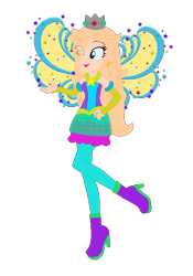 Size: 474x676 | Tagged: safe, artist:selenaede, artist:user15432, imported from derpibooru, fairy, human, equestria girls, barely eqg related, base used, base:selenaede, blue dress, blue wings, boots, clothes, cosmix, crossover, crown, dress, ear piercing, earring, equestria girls style, equestria girls-ified, fairy princess, fairy wings, fairyized, fingerless gloves, gloves, hand on hip, high heel boots, high heels, jewelry, piercing, princess rosalina, purple shoes, regalia, rosalina, shoes, simple background, solo, sparkly wings, stars, super mario bros., transparent background, wings, winx, winx club, winxified