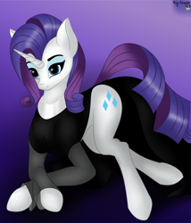 Size: 3000x3500 | Tagged: safe, artist:max_torreto, derpibooru exclusive, imported from derpibooru, rarity, pony, unicorn, clothes, dress, high res, lying down
