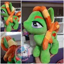 Size: 2048x2048 | Tagged: safe, artist:plushiesshy, imported from derpibooru, tree hugger, headband, high res, irl, photo, plushie, spanish, watermark