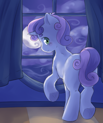 Size: 4055x4836 | Tagged: safe, artist:aquoquoo, imported from derpibooru, sweetie belle, pony, unicorn, absurd resolution, butt, colt, male, night, plot, rule 63, silver bell, solo