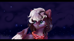 Size: 2420x1365 | Tagged: safe, artist:teaflower300, imported from derpibooru, oc, oc only, pegasus, pony, frown, solo