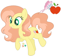 Size: 2800x2500 | Tagged: safe, artist:magicuniclaws, imported from derpibooru, oc, oc only, earth pony, pony, earth pony oc, female, high res, mare, offspring, parent:braeburn, parent:fluttershy, parents:braeshy, simple background, solo, transparent background