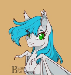 Size: 999x1046 | Tagged: safe, artist:bbru4r, imported from derpibooru, oc, oc:power note, oc:sister note, bat pony, pony, bust, portrait