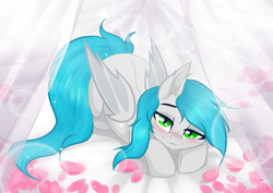 Size: 3465x2454 | Tagged: safe, artist:kim0508, derpibooru exclusive, imported from derpibooru, oc, oc:power note, oc:sister note, bat pony, bedroom eyes, commission, high res, ych result