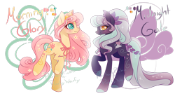 Size: 3309x1812 | Tagged: safe, artist:piichu-pi, imported from derpibooru, oc, oc only, oc:midnight gale, oc:morning glory, earth pony, pony, earth pony oc, female, high res, mare, simple background, transparent background