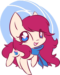 Size: 1284x1625 | Tagged: safe, artist:piichu-pi, imported from derpibooru, oc, oc only, oc:sohma, earth pony, pony, chibi, clothes, female, mare, scarf, simple background, solo, transparent background