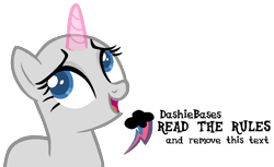 Size: 1180x720 | Tagged: safe, artist:kingbases, imported from derpibooru, oc, oc only, pony, unicorn, base used, eyelashes, horn, open mouth, simple background, solo, transparent background, unicorn oc