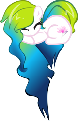 Size: 6296x9800 | Tagged: safe, artist:malwinahalfmoon, imported from derpibooru, oc, oc only, oc:magnolia griffonheart, earth pony, pony, eyes closed, female, heart pony, mare, simple background, solo, transparent background, vector