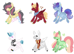 Size: 1280x926 | Tagged: safe, artist:mist-the-loner, imported from derpibooru, oc, oc only, alicorn, earth pony, pegasus, pony, unicorn, alicorn oc, bracelet, clothes, crack ship offspring, earth pony oc, horn, jewelry, magical lesbian spawn, neckerchief, necklace, offspring, parent:applejack, parent:big macintosh, parent:bon bon, parent:derpy hooves, parent:hoops, parent:minty, parent:nurse redheart, parent:princess cadance, parent:princess celestia, parent:shining armor, parent:svengallop, parents:celestiance, parents:derpymac, parents:hoopsbon, parents:mintyjack, parents:shiningcadance, parents:svenheart, pegasus oc, scarf, simple background, socks, striped socks, transparent background, unicorn oc, vest, wings