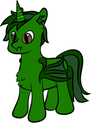 Size: 408x547 | Tagged: safe, artist:mikelle, imported from derpibooru, oc, oc only, oc:mikelle, alicorn, bat pony, pony, bat wings, fangs, horn, simple background, solo, transparent background, wings