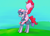 Size: 800x571 | Tagged: artist needed, safe, artist:senx, imported from derpibooru, maud pie, pinkie pie, earth pony, pony, clothes, dress, female, hill, mare, nose in the air, pie sisters, pinkie pie riding maud pie, ponies riding ponies, riding, siblings, sisters, smiling