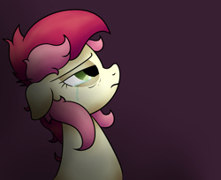 Size: 3241x2648 | Tagged: safe, artist:background basset, imported from derpibooru, roseluck, earth pony, pony, bust, crying, depression, edgy, female, high res, mare, sad, solo