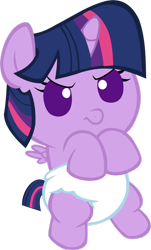 Size: 1024x1697 | Tagged: safe, artist:megarainbowdash2000, imported from derpibooru, twilight sparkle, alicorn, pony, angry, angry baby, baby, baby alicorn, baby eyes, baby pony, babylight sparkle, cute, diaper, infant, infant twilight, newborn, newborn baby, newborn filly, newborn foal, newborn infant, twilight sparkle (alicorn), vector, white diaper, younger