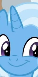 Size: 500x1002 | Tagged: safe, imported from derpibooru, screencap, trixie, pony, unicorn, a horse shoe-in, cropped, cute, diatrixes, faic, smiling, smirk, twiface