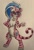 Size: 2414x3527 | Tagged: safe, artist:bozzerkazooers, imported from derpibooru, big cat, tiger, my little pony: pony life, spoiler:pony life s02e12, back to the present, bipedal, female, g4, g4.5, g4.5 to g4, generation leap, high res, lightning chill, pony life, solo, traditional art
