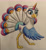 Size: 2834x3081 | Tagged: safe, artist:bozzerkazooers, imported from derpibooru, bird, peacock, my little pony: pony life, spoiler:pony life s02e12, back to the present, female, g4, g4.5, g4.5 to g4, generation leap, high res, pony life, solo, sugar snap, traditional art