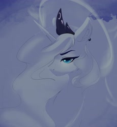 Size: 3650x3969 | Tagged: safe, artist:therealf1rebird, imported from derpibooru, princess luna, alicorn, pony, bust, crown, female, high res, horn, jewelry, looking at you, mare, regalia, solo
