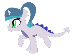 Size: 607x458 | Tagged: safe, artist:megasog1870, imported from derpibooru, oc, oc only, dracony, dragon, hybrid, pony, base used, interspecies offspring, offspring, parent:rarity, parent:spike, parents:sparity, simple background, solo, transparent background