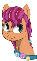 Size: 308x502 | Tagged: safe, artist:orbitingdamoon, imported from derpibooru, sunny starscout, earth pony, pony, bust, female, g5, mare, portrait, simple background, solo, transparent background