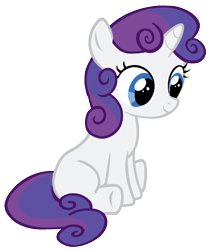 Size: 1500x1775 | Tagged: safe, edit, imported from derpibooru, vector edit, rarity, sweetie belle, pony, ponyar fusion, fusion, palette swap, recolor, simple background, solo, transparent background, vector