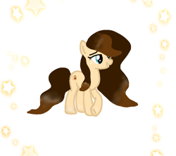 Size: 786x699 | Tagged: safe, artist:cottoncat83, artist:krystalheartbases, imported from derpibooru, oc, oc only, oc:coffee apple, pony, offspring, parent:applejack, parent:caramel, parents:carajack, simple background, solo, stars, white background