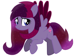 Size: 10262x7600 | Tagged: safe, artist:laszlvfx, artist:pegasski, imported from derpibooru, oc, oc only, oc:raver shy, pegasus, pony, absurd resolution, base used, female, flying, mare, shy, shy smile, simple background, smiling, solo, transparent background, vector