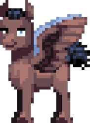 Size: 192x264 | Tagged: safe, artist:agdapl, imported from derpibooru, pegasus, pony, demoman, male, pixel art, ponified, simple background, smiling, solo, stallion, team fortress 2, transparent background, two toned wings, wings