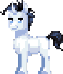 Size: 228x270 | Tagged: safe, artist:agdapl, imported from derpibooru, pony, unicorn, male, medic, pixel art, ponified, simple background, smiling, solo, stallion, team fortress 2, transparent background