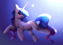 Size: 1835x1304 | Tagged: safe, artist:neonbugzz, imported from derpibooru, izzy moonbow, pony, unicorn, fanart, female, g5, generation5, gradient background, mare, mlpg5, solo