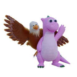 Size: 1080x1080 | Tagged: artist needed, safe, imported from derpibooru, spike (g1), 3d, 3d model, feather, irl, photo, rtx, simple background, transparent background, weston, wings