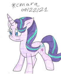 Size: 926x1120 | Tagged: safe, artist:cmara, imported from derpibooru, starlight glimmer, pony, unicorn, female, mare, simple background, solo, traditional art, white background